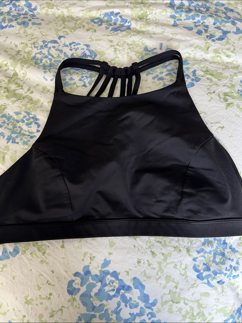 lululemon athletica Black High-Neck Strappy Sports Bra